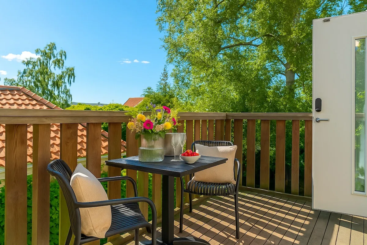Balcony with evening sun