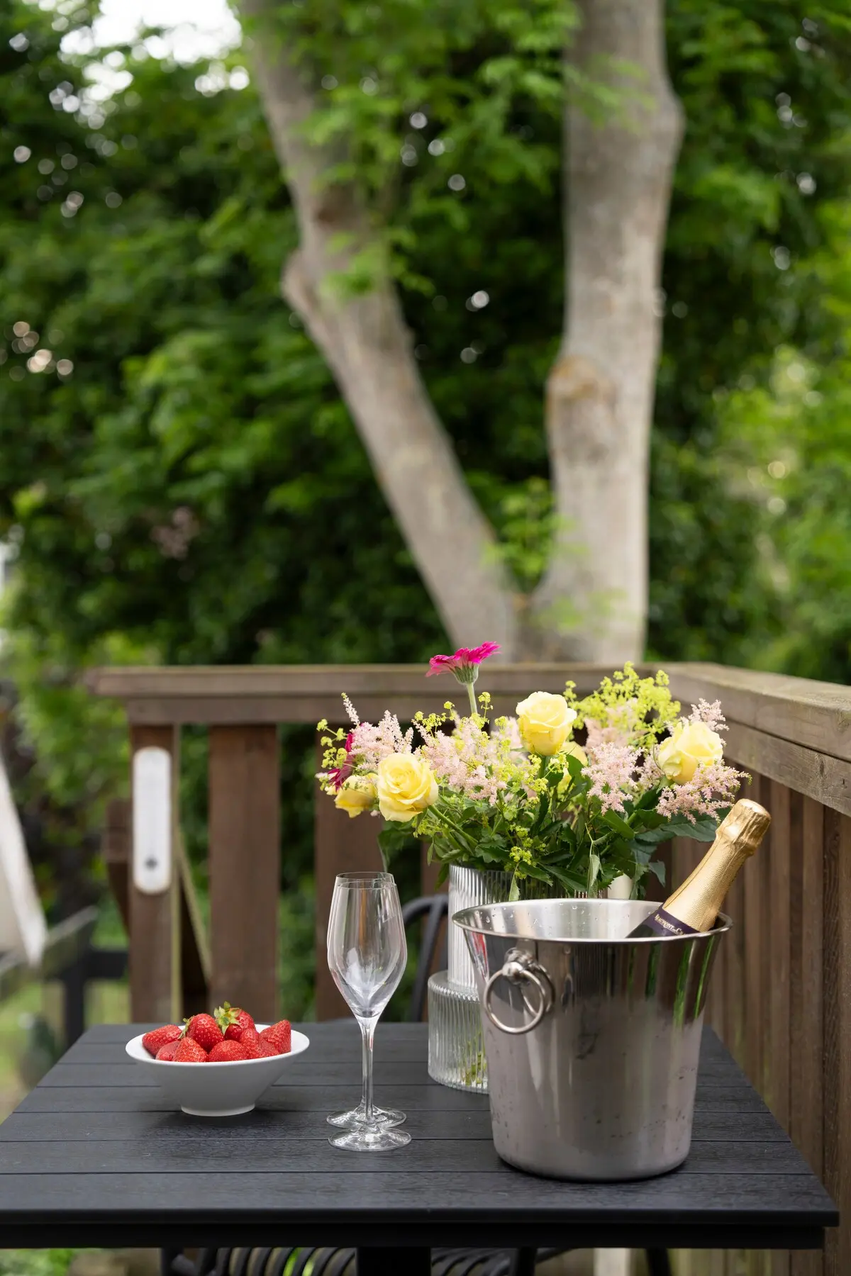 Balcony with garden view