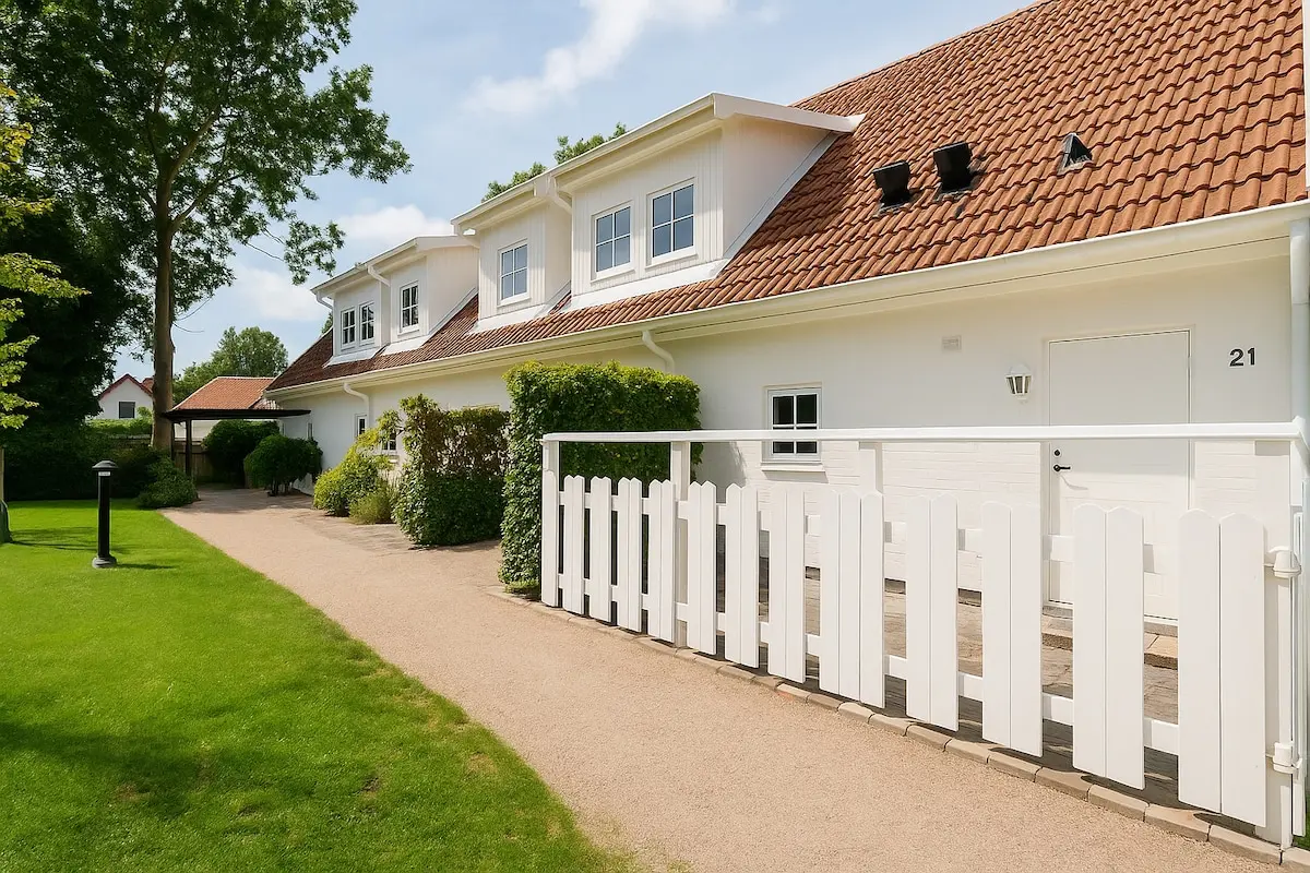 Building exterior with garden
