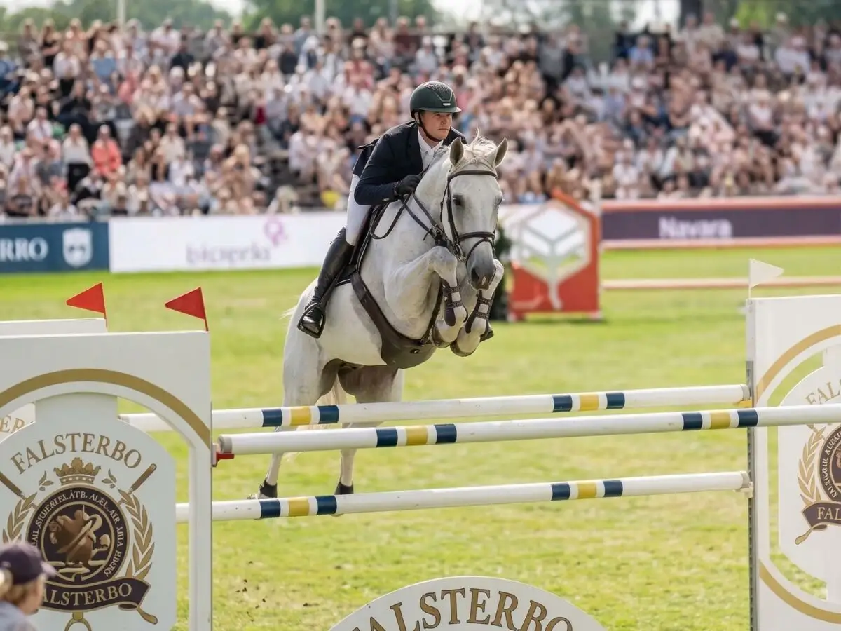 The grandstand at the Falsterbo Horse Show