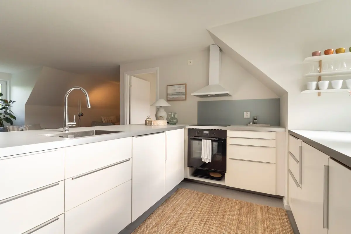 Kitchen seen from dining area