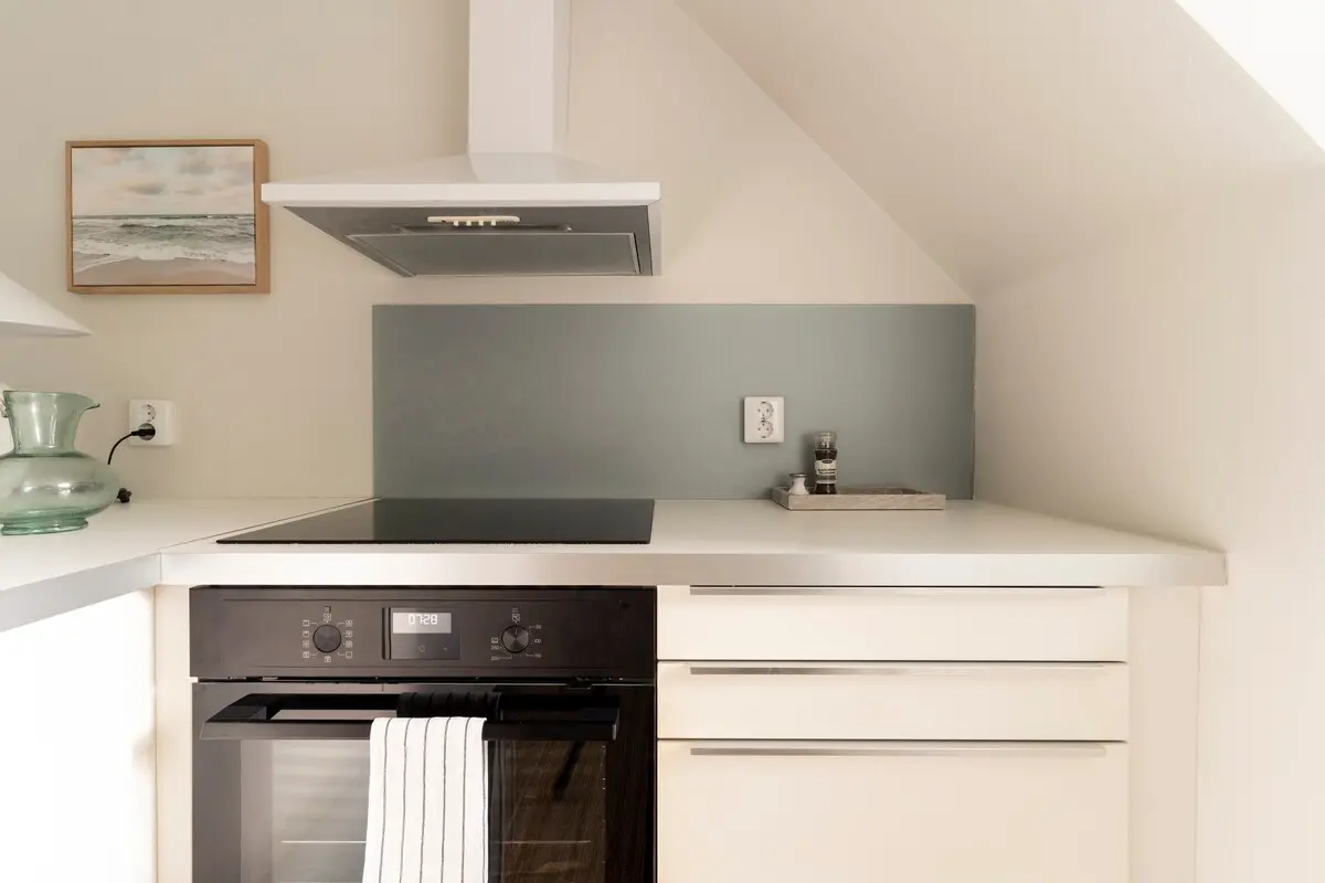 Kitchen with cutlery and dishes