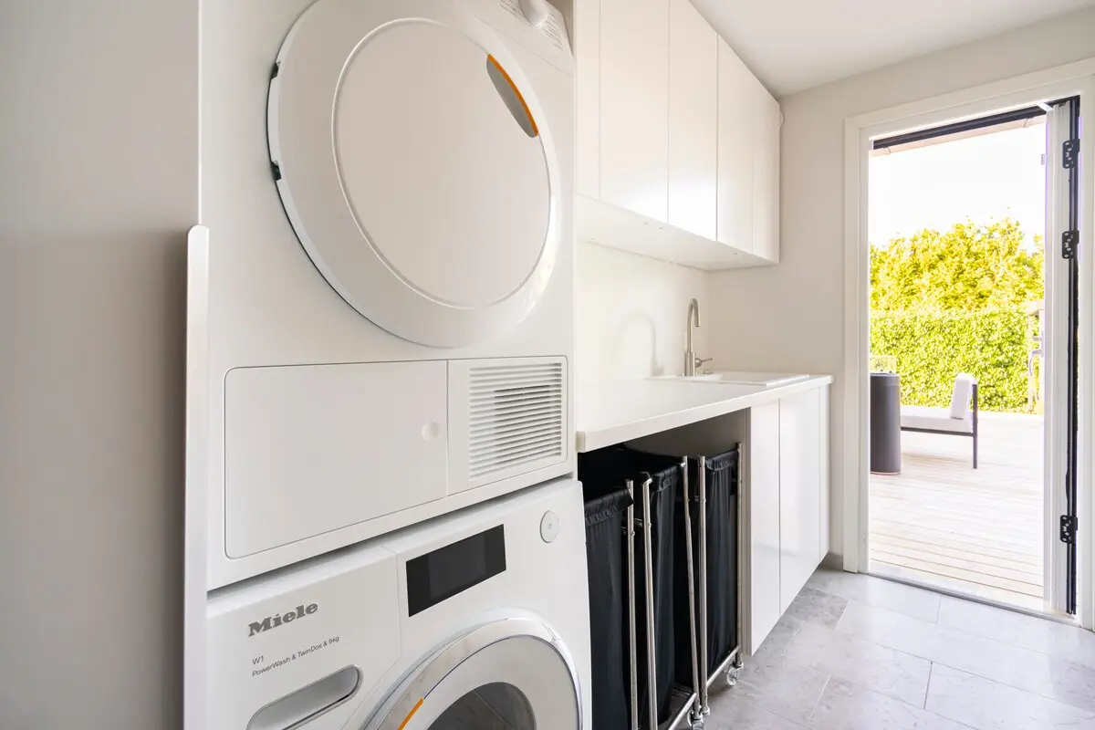Laundry room with washer and dryer