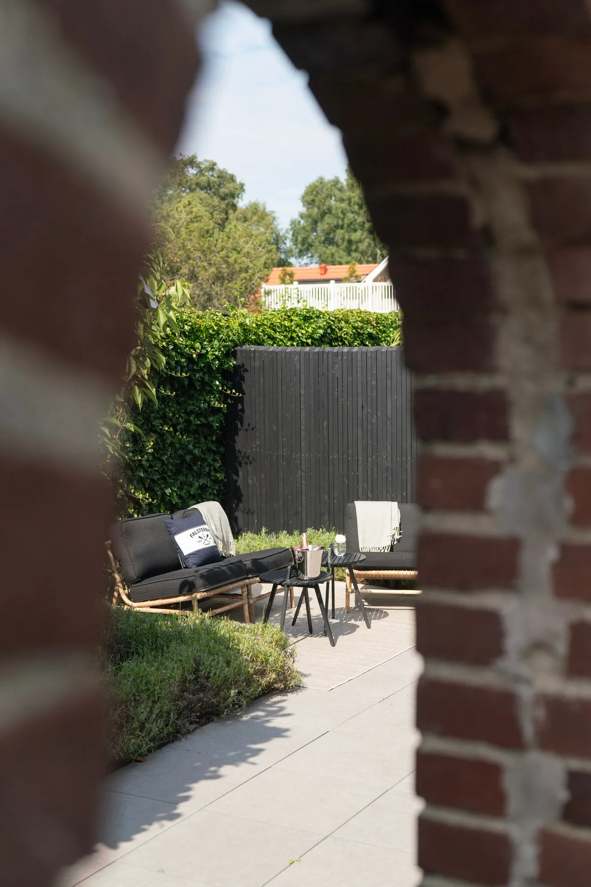 Terrasse mit Feuerstelle